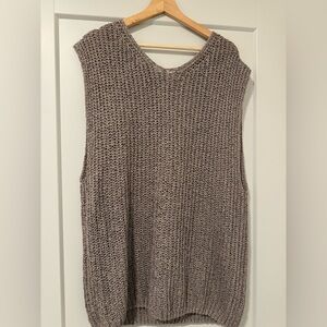 Zara Women's Taupe Knit Sleeveless Sweater